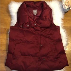J.Jill Satin XS  satin quilted vest off set snap